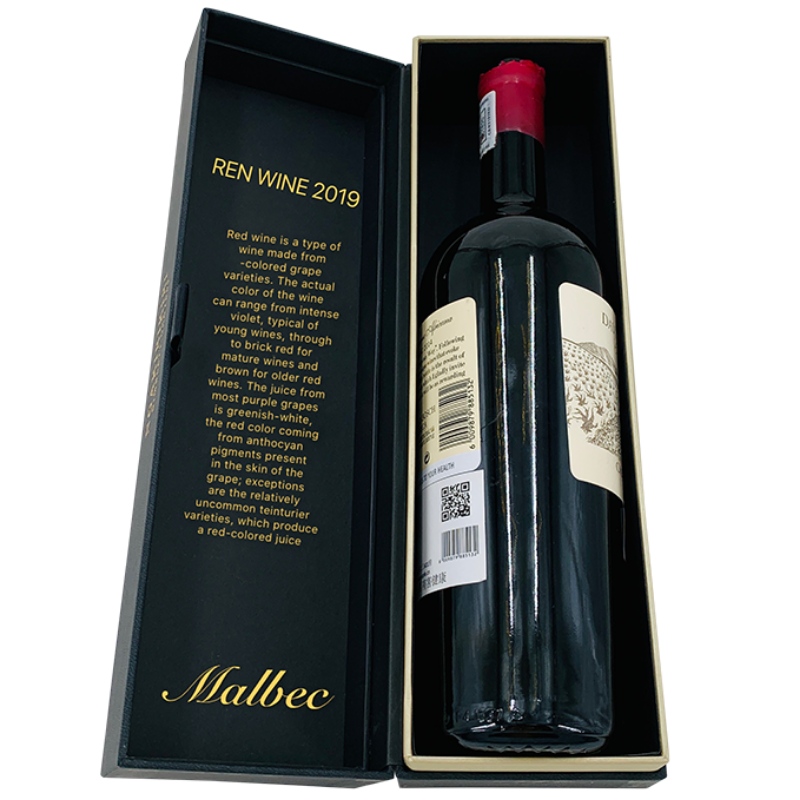 Lyxanpassad vinförpackning med svart EVA inuti